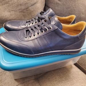 Magnanni Merino Blue Leather Sneaker